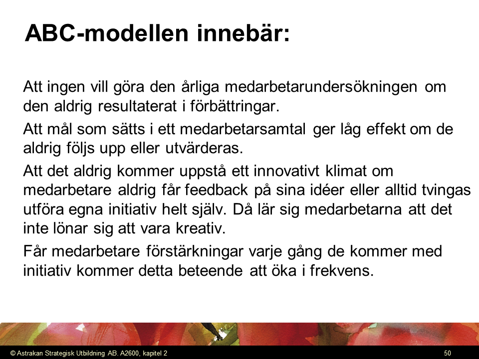 ABC-modellen & Analys